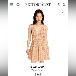 Ciao Lucia Zeta Bloom Floral Mini Dress Yellow and Pink Floral Women’s S Boho